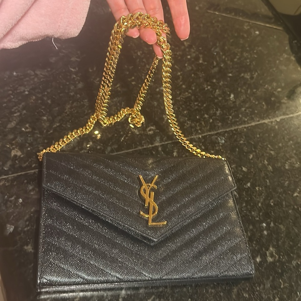 Beautiful wallet on chain YSL bag used like new